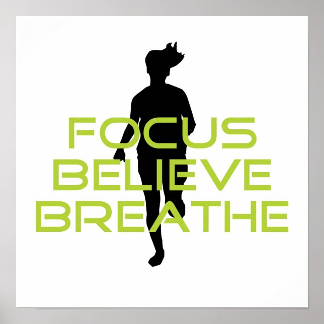 Vår Grönt Focus Tro Breathe Poster (Framsidan)