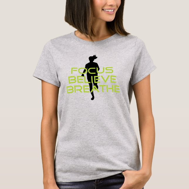 Vår Grönt Focus Tro Breathe T Shirt (Framsida)