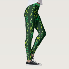 Vår Grönt Ivy Botaniska skogens Grönt Cute Yoga Leggings