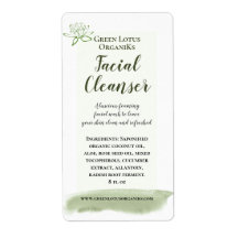 Vår Grönt Lotus DIY Beauty Product Label