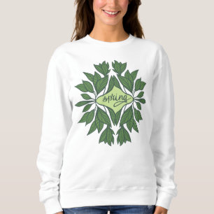Vår Grönt Löv Aesthetic Typography T Shirt