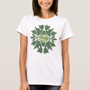 Vår Grönt Löv Aesthetic Typography T Shirt