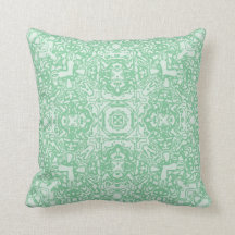 Vår Grönt Maze Kaleidoscope Pillow