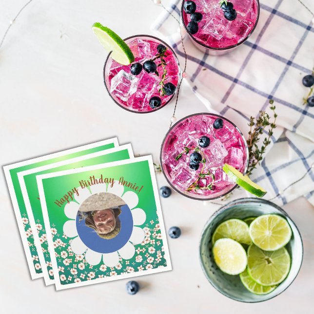 Vår Grönt Party Photo Ram Pappersservett (Skapare uppladdad)