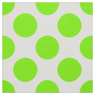 Vår Grönt & White Polka Dot Mönster Tyg