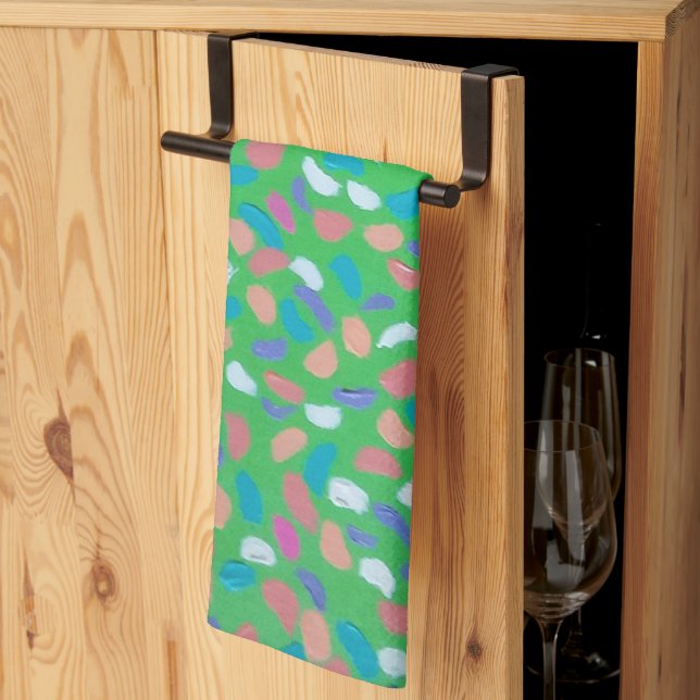Vår Grönts Painterly Art Kökshandduk (Thirds Fold)