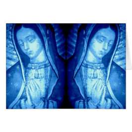 VÅR GUADALUPE-BLÅ MADONNA HÄLSNINGSKORT