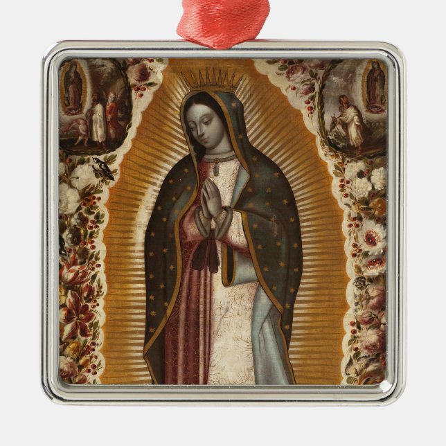 VÅR GUADALUPE-PRAY DAM FÖR OSS JULGRANSPRYDNAD METALL (Framsidan)