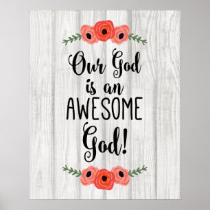 Vår gud är en enorm gud - det inspirera poster