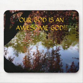 VÅR GUD ÄR EN ENORM GUD!! …, Religiösa mousepads Musmatta