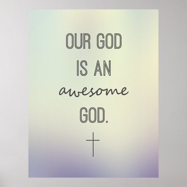 Vår gud är en Fantastisk-Poster som inspirerar Gud Poster (Framsidan)