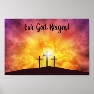 Vår Gud Regerar Premium Canvas Glansig Poster