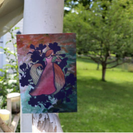 Vår guddess Butterfly Art Card Kort