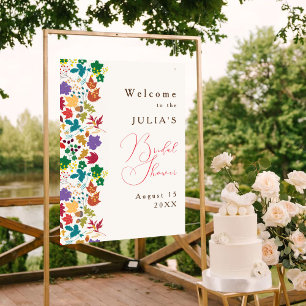 Vår Gul Senap Lila Bröllopsdusch Blomma Poster