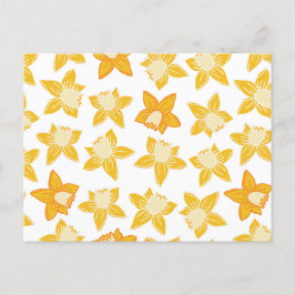 Vår Gult Daddodil Vykort