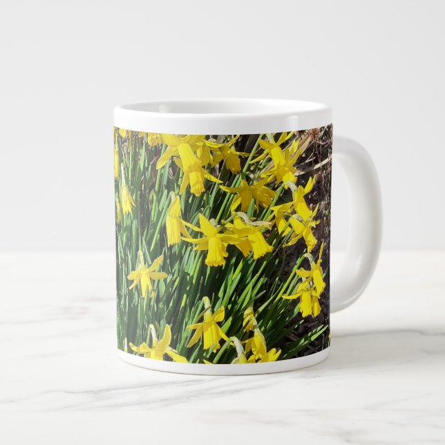 Vår Gult Daffodils Jumbo Mugg (Framsida höger)