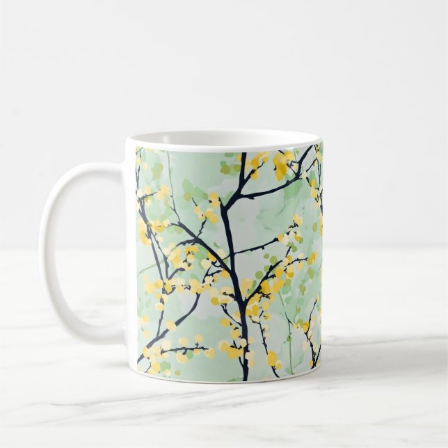Vår Gult Flower Träd Kaffemugg (Vänster)