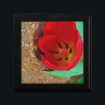 Vår gult och Red Tulip Minnesask<br><div class="desc">Vår gult och Röda Tulip,  mot bruna sten vid Sjö Arrowhad. Foto av Sandy Closs. Påsk,  blommigt,  rödblommor,  Vår,  valentin,  valentineser,  bröllop,  bröllop,  Alla hjärtans dagar</div>