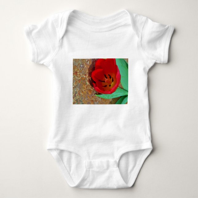 Vår gult och Red Tulip T-shirt (Framsida)