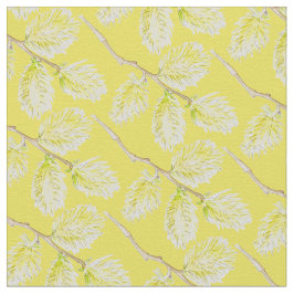 Vår gult snurrar vattenfärgsvävnad tyg