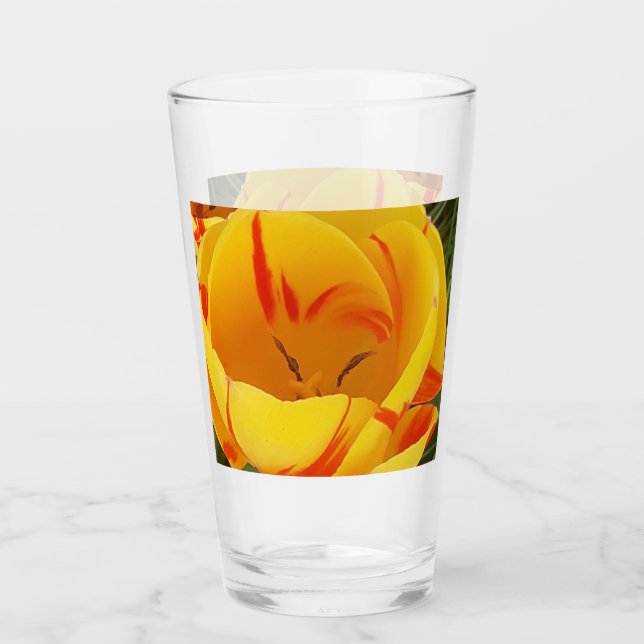 Vår Gult Tulips Glaskopp (Framsida)