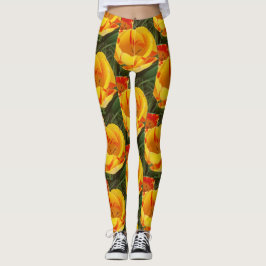 Vår Gult Tulips Leggings