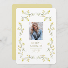 Vår Gult Wildblommor Photo Möhippa Inbjudningar