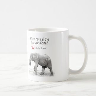 Var ha alla borta kaffekopp för elefanter,