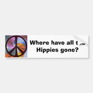 Var ha alla Hippies väck? bildekal