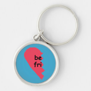 VAR halv FRI keychain Rund Silverfärgad Nyckelring