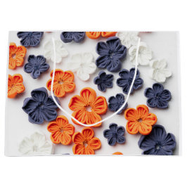 Vår handgjorda sadelblommor orange blå