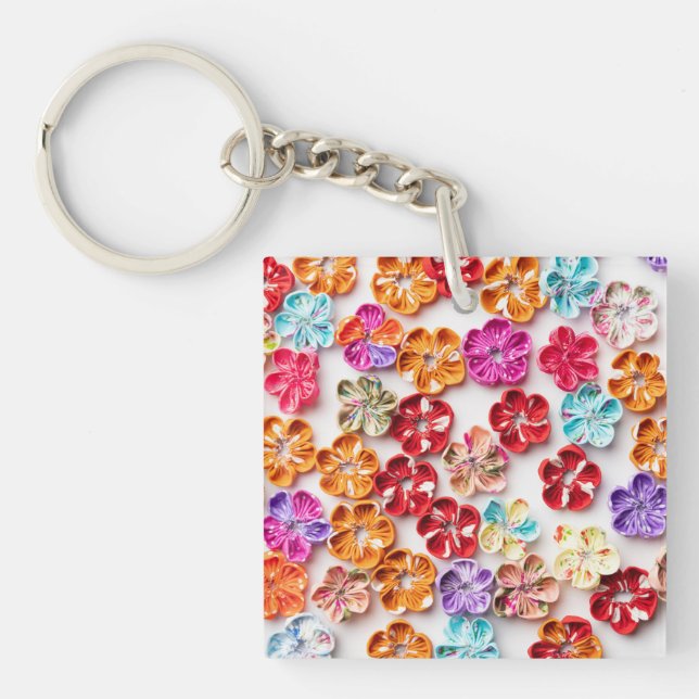 Vår Handgjorda väv Blommor Multifärgad (Framsidan)