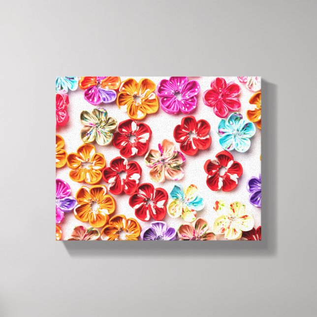 Vår Handgjorda väv Blommor Multifärgad Canvastryck (Framsida)