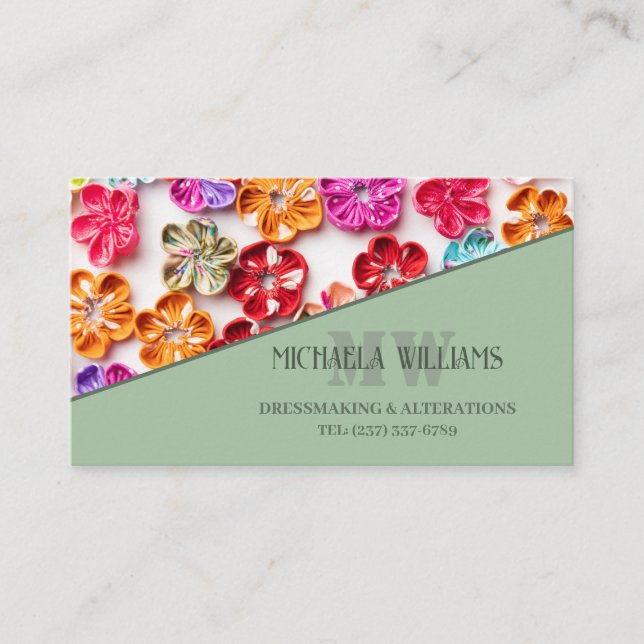 Vår Handgjorda väv Blommor Multifärgad Lojalitetskort (Framsida)