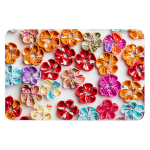 Vår Handgjorda väv Blommor Multifärgad Magnet
