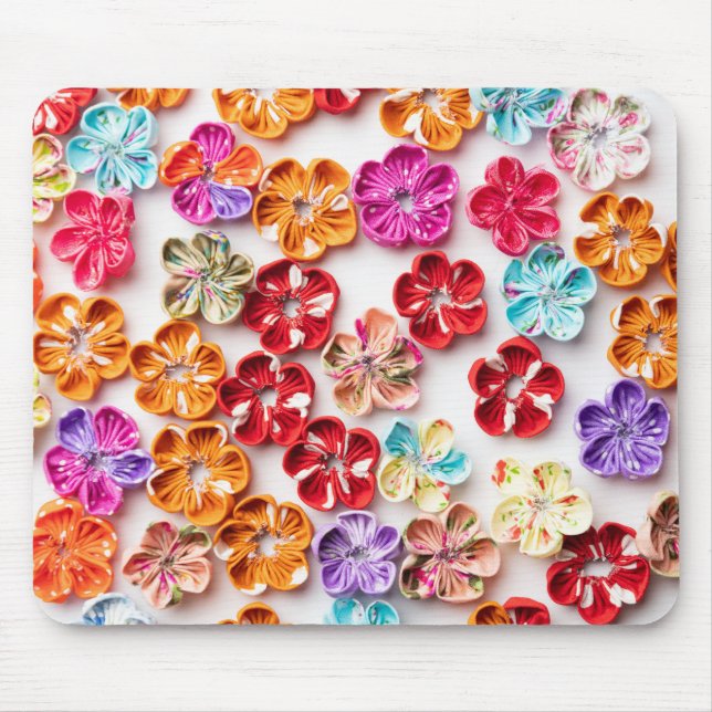 Vår Handgjorda väv Blommor Multifärgad Musmatta (Framsidan)