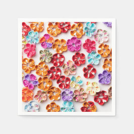 Vår Handgjorda väv Blommor Multifärgad Pappersservett