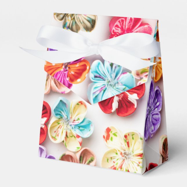 Vår Handgjorda väv Blommor Multifärgad Presentaskar (Framsidan Sidan)