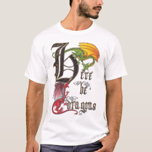 Var här drakeT-tröja T-shirt