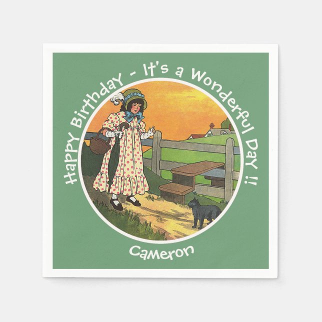 Var har du varit? Födelsedagsfest Pappersservett (Framsidan)