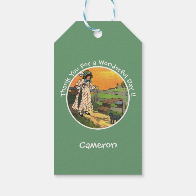 Var har du varit? Födelsedagsfest Presentetikett (Baksidan)