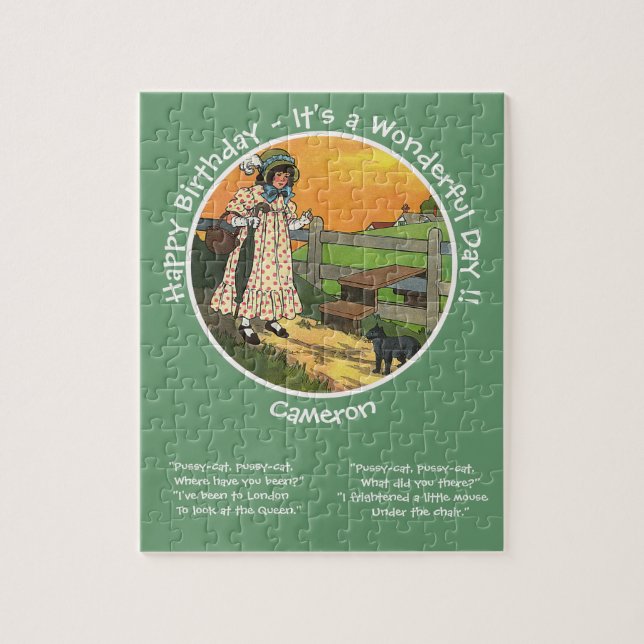 Var har du varit? Födelsedagsfest Pussel (Vertikal)