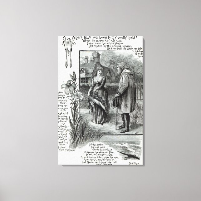 Var har du varit i min söt? canvastryck (Framsida)