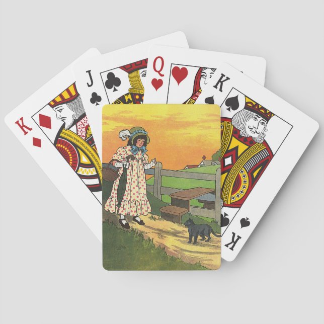 Var har du varit? Mor Goose Rhyme Casinokort (Baksidan)