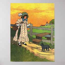 Var har du varit? Mor Goose Rhyme Poster