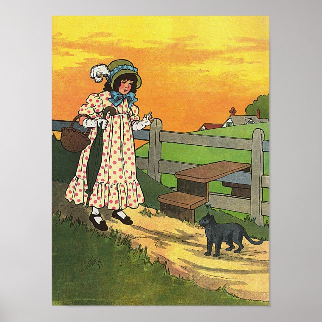 Var har du varit? Mor Goose Rhyme Poster (Framsidan)