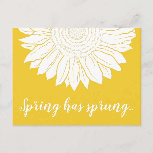 vår har spruckit solros vykort (Framsida)