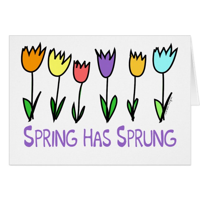 Vår har Sprung Hälsningskort (Framsidan Horizontal)