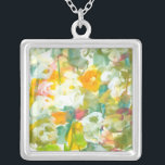 Vår har Sprung II Silverpläterat Halsband<br><div class="desc">Blommigt</div>