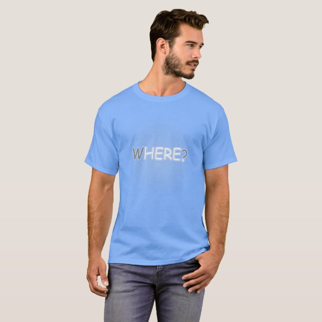 Var? Här T-shirt (Hel framsida)